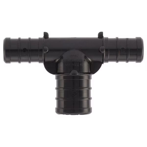 Valves Pipe Tee, 12 x 34 in, Barb, Plastic, Black, 200 psi Pressure, Apollo, Mfr#: PXPAT1212345PK