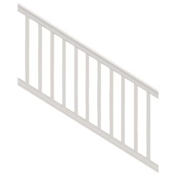 Premier 73012466 Stair Rail Kit with Baluster, 6 ft L Actual, Square Profile, Polymer, White, Xpanse, Mfr#: 73012466 PREMIER