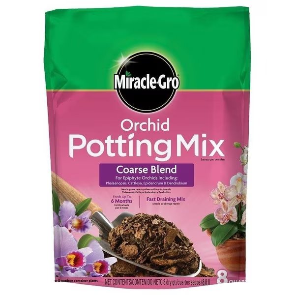 Orchid Potting Mix Coarse Blend, 8 qt Bag, Miracle-Gro, Mfr#: 74778300