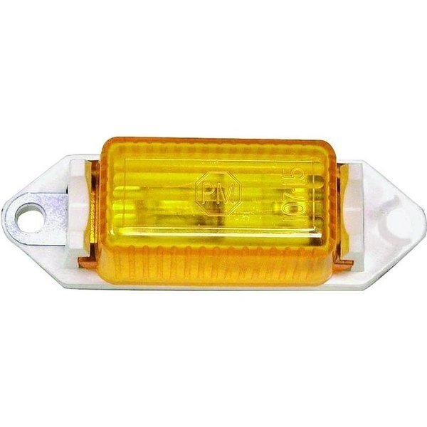 Marker Light, 12 V, Incandescent Lamp, Amber Lens, Screw Mounting, Pm Company, Mfr#: V107WA