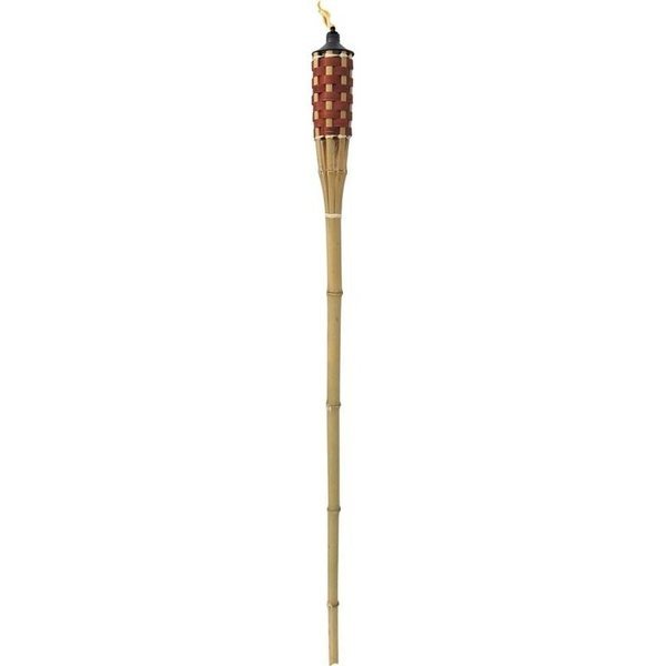 Y2568 Bamboo Torch, 60 in H, Bamboo, Fiberglass, and Metal, Brown, Natural Bamboo Finish, Seasonal Trends, Mfr#: Y2568/1005