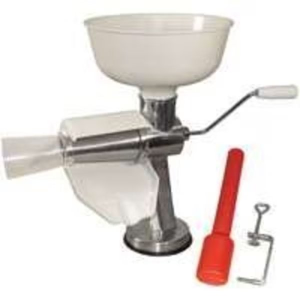 Weston 07-0801 Sauce Maker and Tomato Strainer, 1 gal Capacity, Stainless Steel, Red/White, Weston, Mfr#: 07-0801