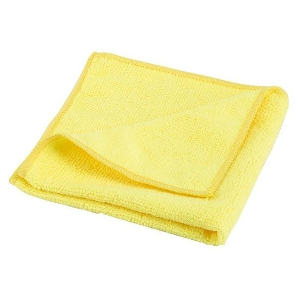 Cleaning Cloth, 12 in L, 12 in W, Microfiber, Yellow, Simple Spaces, Mfr#: OG003