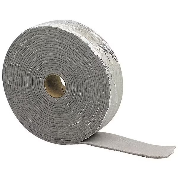 0 Pipe Insulation Wrap, 15 ft L, 18 in Thick, PVC, BlackSilver, M-D, Mfr#: 2378