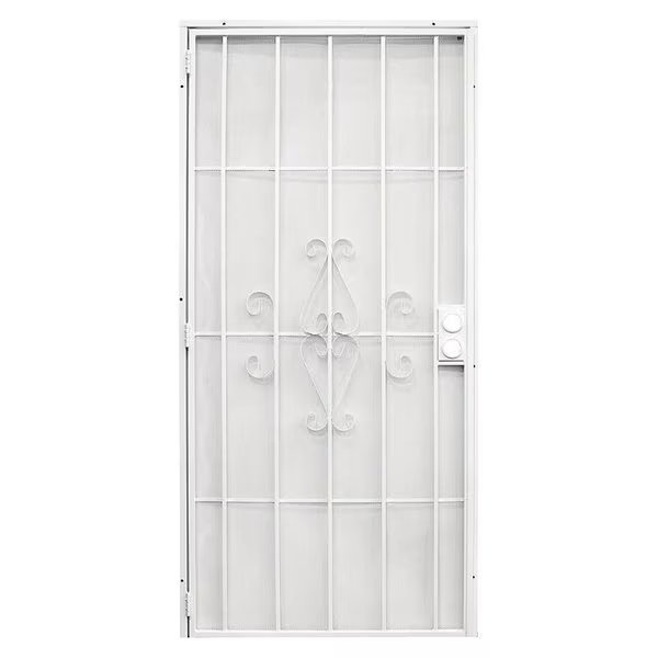 Regal Series Door Screen, 80 in L, 36 in W, Steel, White, Precision, Mfr#: 3818WH3068