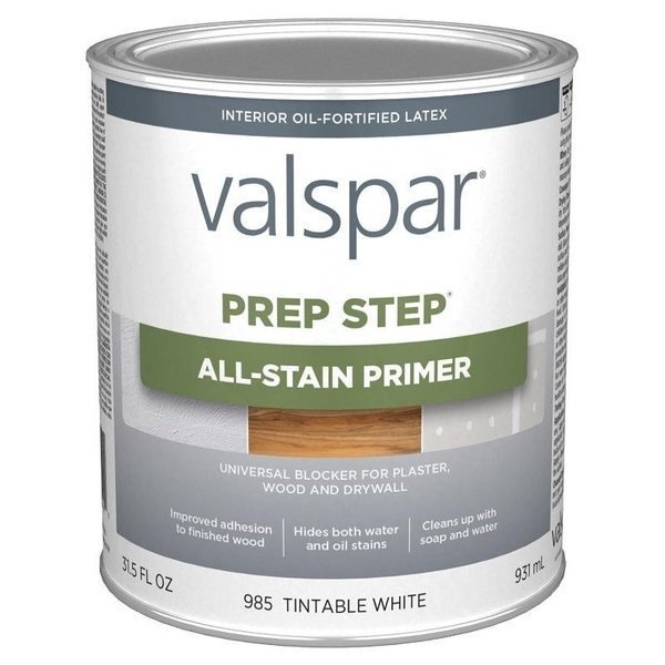 Prep Step 985 Series AllStain Primer, Tintable White, 1 qt, Valspar, Mfr#: 044.0000985.005