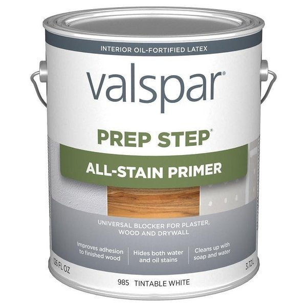 Prep Step 985 Series AllStain Primer, Tintable White, 1 gal, Valspar, Mfr#: 044.0000985.007