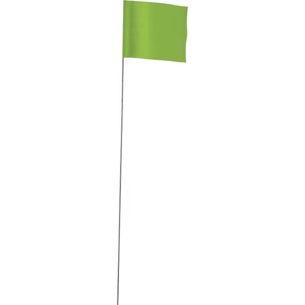 Stake Flag, 21 in L, Lime, PlasticSteel, Empire Level, Mfr#: 78-008