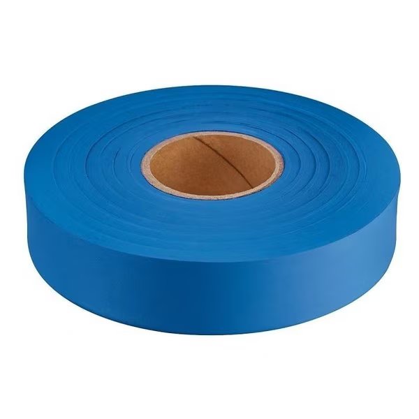 Flagging Tape, 600 ft L, 1 in W, Blue, Plastic, Empire Level, Mfr#: 77-065