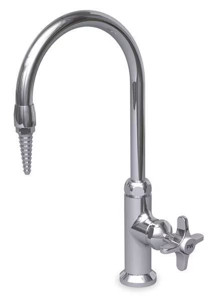 Manual Single Hole Mount, 1 Hole Laboratory Faucet, Chrome, Watersaver, Mfr#: L694