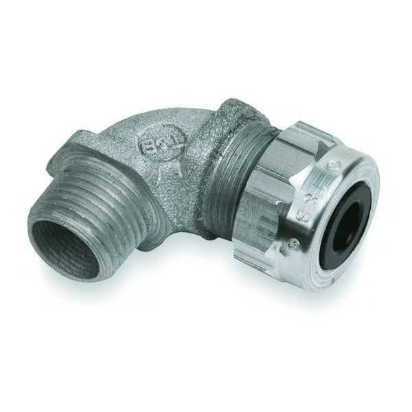 Liquid Tight Connector, 3/4in., 90 deg, Slv, Abb, Mfr#: 4972AL