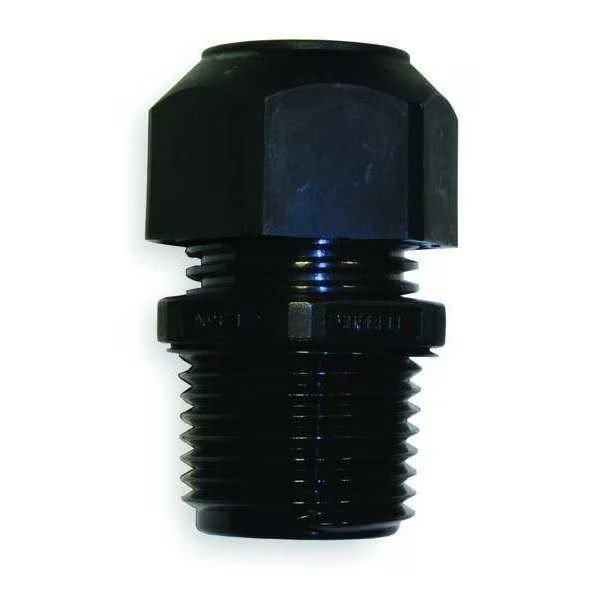 Cable Connector, PG13.5, Straight, Black, Hubbell Wiring Device-Kellems, Mfr#: SECP13BA