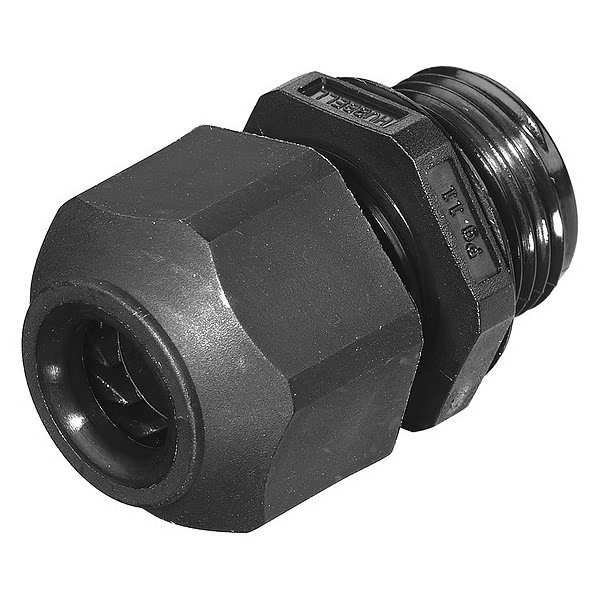 Cable Connector, PG11, Straight, Black, Hubbell Wiring Device-Kellems, Mfr#: SECP11BA
