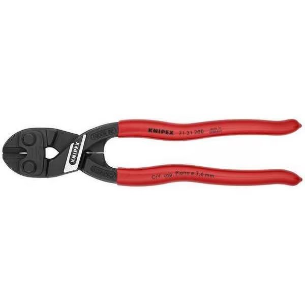 8" Knipex Cobolt Compact Bolt Cutter w/ Recess, Plastic Grip, Knipex, Mfr#: 71 31 200