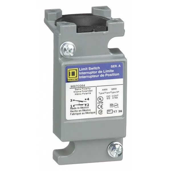 1NC/1NO Compact Limit Switch Body IP 65, 66, 67, Telemecanique Sensors, Mfr#: 9007CO54