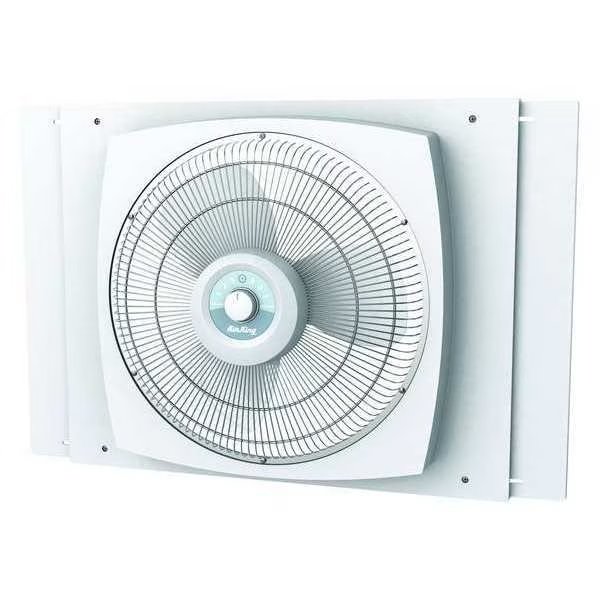 Wall Mount Fan, 16 in, Oscillating, 3 Speeds, 120VAC, Air King, Mfr#: 9155