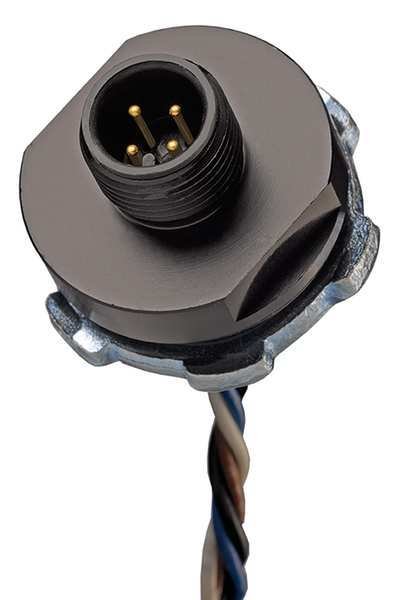 External Thread Receptacle, 5, Male, 22 AWG, Brad Harrison, Mfr#: 8R5006A18A120