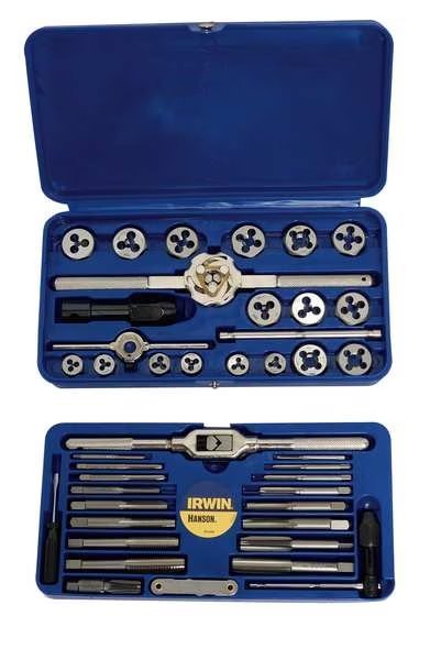 Tap and Die Set, 41 pc, Raw Steel, Irwin, Mfr#: 26317