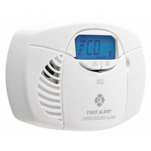 Carbon Monoxide Alarm, Electrochemical Sensor, 85 dB @ 10 ft Audible Alert, (2) AA Batteries, First Alert, Mfr#: 1039727
