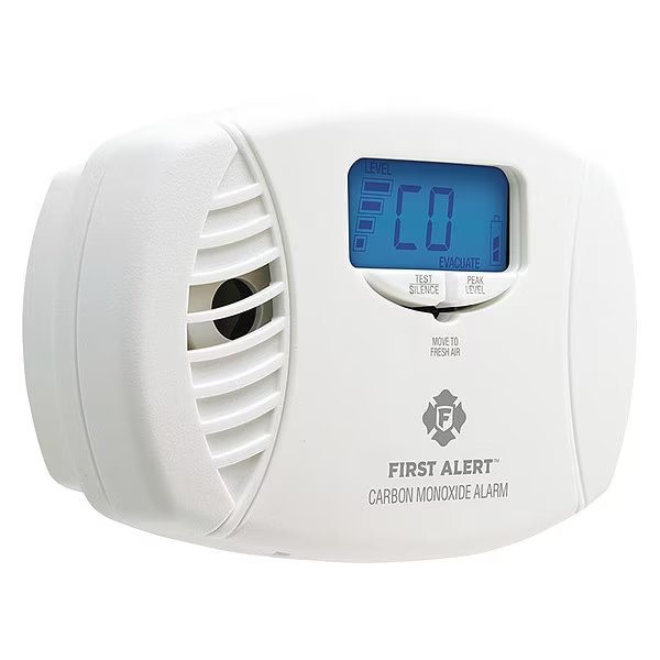 Carbon Monoxide Alarm, Electrochemical Sensor, 85 dB @ 10 ft Audible Alert, First Alert, Mfr#: 1039746