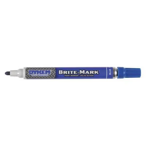 Paint Marker, Medium Tip, Blue Color Family, Paint, Dykem, Mfr#: 84001