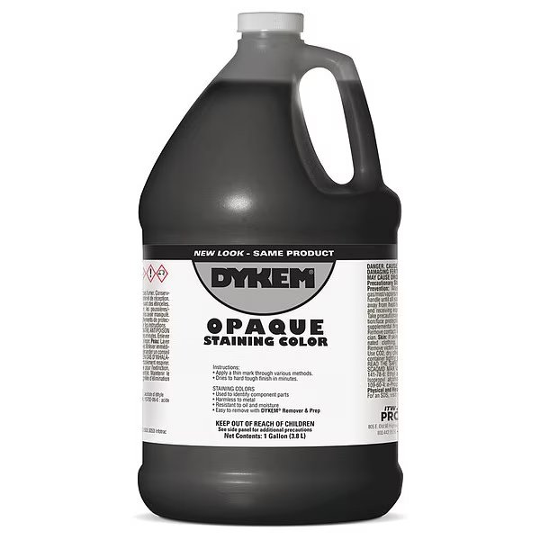 Opaque Staining Color, Gallon, Black, Dykem, Mfr#: 81724