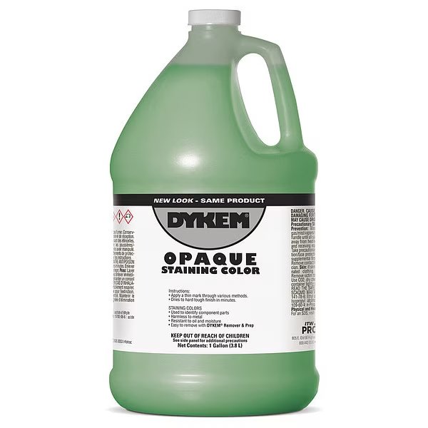 Opaque Staining Color, Gallon, Lite Green, Dykem, Mfr#: 81708