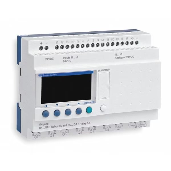 Logic Relay, 24VDC, With Display, Schneider Electric, Mfr#: SR2B201BD