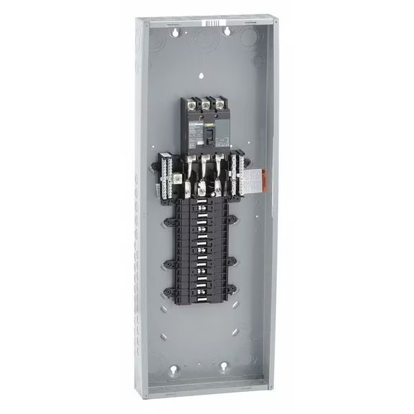 Load Center, QO, 30 Spaces, 125A, 120/240V AC, Convertible Main Circuit Breaker, 3 Phase, Square D, Mfr#: QO330MQ125