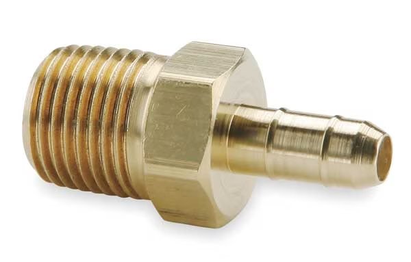 1/2" x 3/8" Barb Brass Male Connector, Parker, Mfr#: 28-8-6