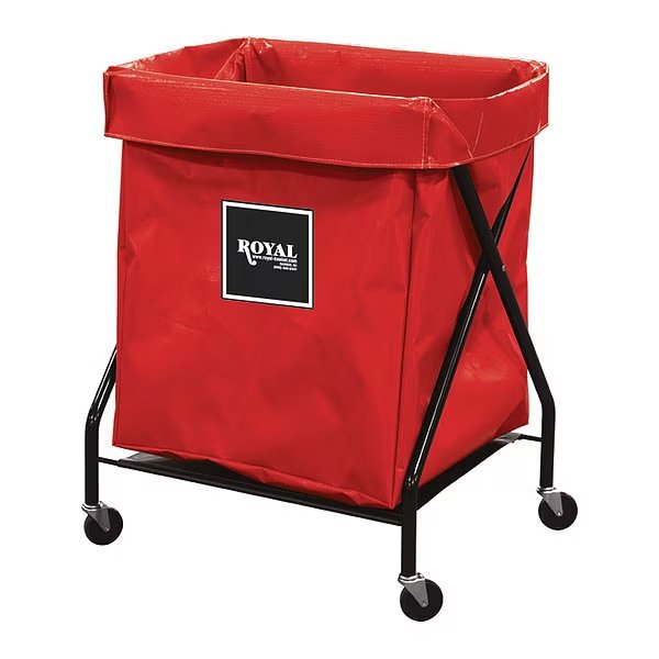 X-Frame Cart, 8 Bu, Red Vinyl, Royal Basket Trucks, Mfr#: G08-RRX-XFA-3ONN