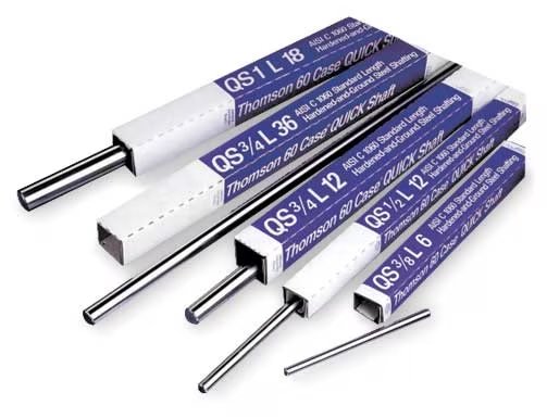 Shaft, Carbon Steel, 0.500 In D, 36 In, Thomson, Mfr#: QSCP 1/2 L 36