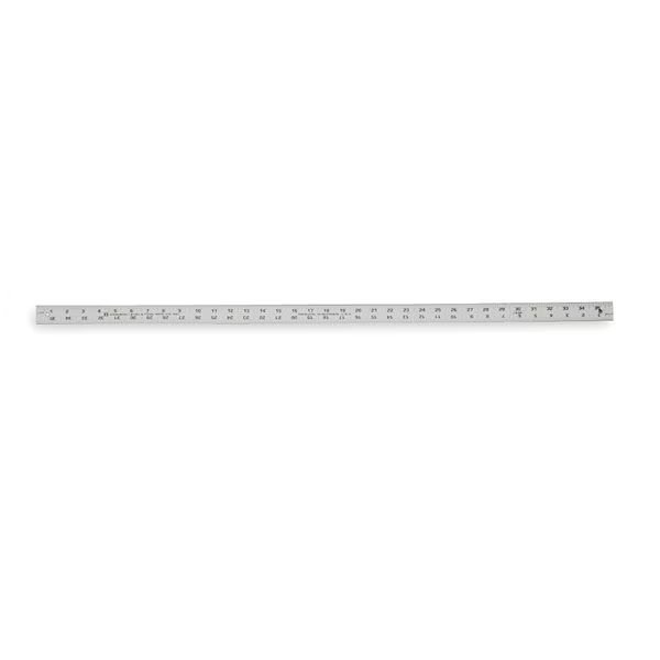 Rule, Aluminum, 12 In, 1/8, 1/16 In Grad, Johnson Level & Tool, Mfr#: J112