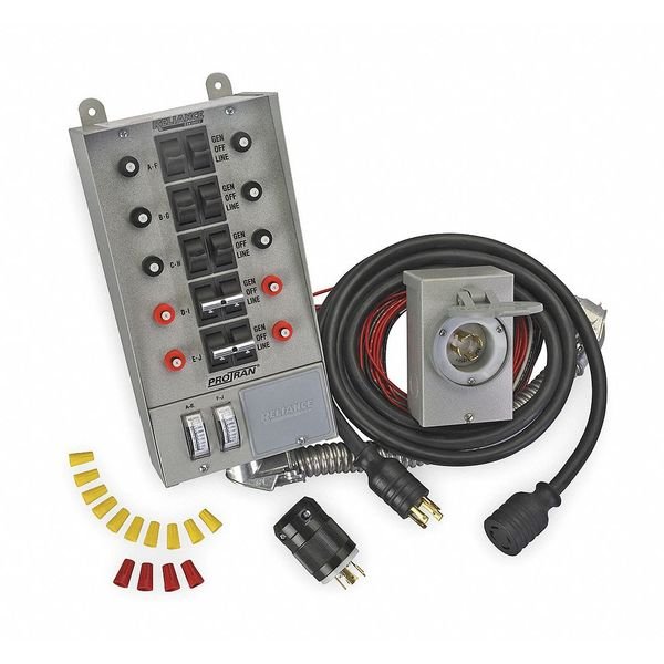 Manual Transfer Switch, 60A, 125/250V, Reliance Controls, Mfr#: 31410CRK