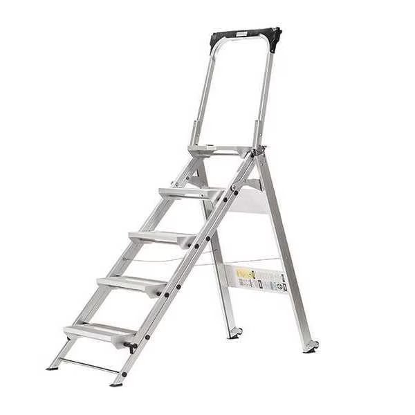 5 Steps, Aluminum Step Stool, 375 lb. Load Capacity, Silver, Xtend + Climb, Mfr#: WT-5