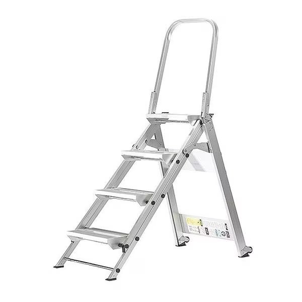 4 Steps, Aluminum Step Stool, 375 lb. Load Capacity, Silver, Xtend + Climb, Mfr#: WT-4
