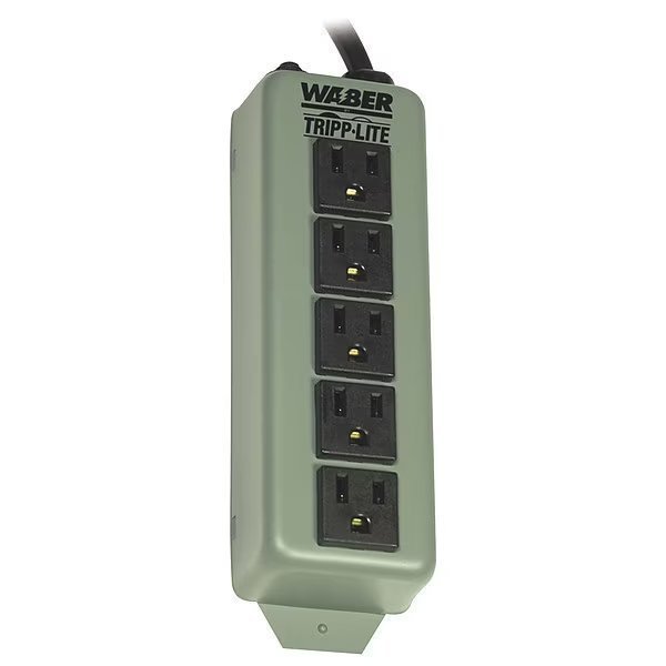Outlet Strip, 15A, 5 Outlet, 6 ft, Gray, Tripp Lite, Mfr#: 602