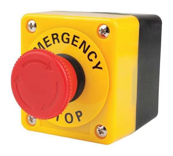 Push Buttn Cntrol Station, 1NC, Mshrm Head, Omron, Mfr#: A22EM02B