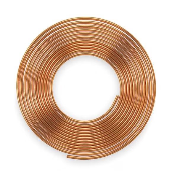Coil Copper Tubing, 5/8 in Outside Dia, 60 ft Length, Type K, Streamline, Mfr#: KS04060