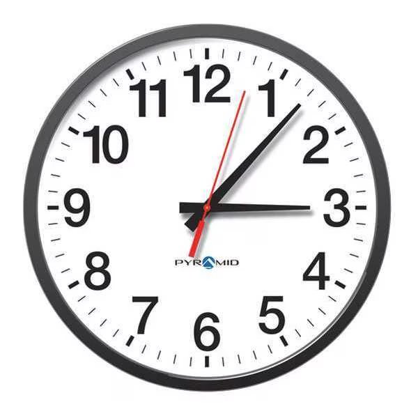 13-1/4" Analog Wireless Wall Clock, Black, Pyramid, Mfr#: 9A13AG