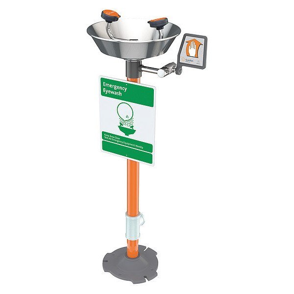 Pedestal Mounted Eyewash Station Stainless Steel, Guardian Equipment, Mfr#: G1760