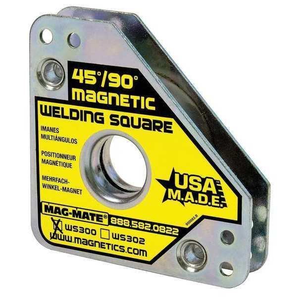 Magnetic Weld Square, 3-3/4x3-3/4in, 60lb, Mag-Mate, Mfr#: WS300