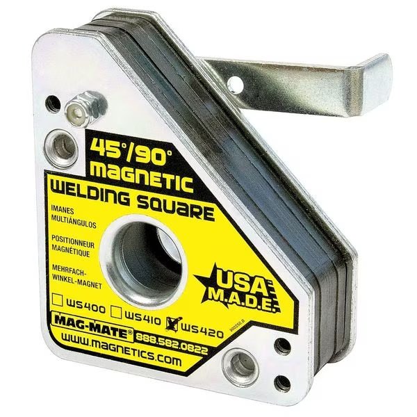Magnetic Weld Square, 3-3/4x4-3/8in, 150lb, Mag-Mate, Mfr#: WS420