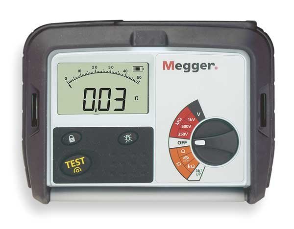 Battery Operated Megohmmeter, 1000VDC, Megger, Mfr#: MIT330