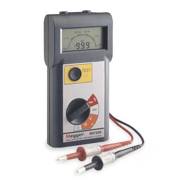 Battery Operated Megohmmeter, 500VDC, Megger, Mfr#: MIT200