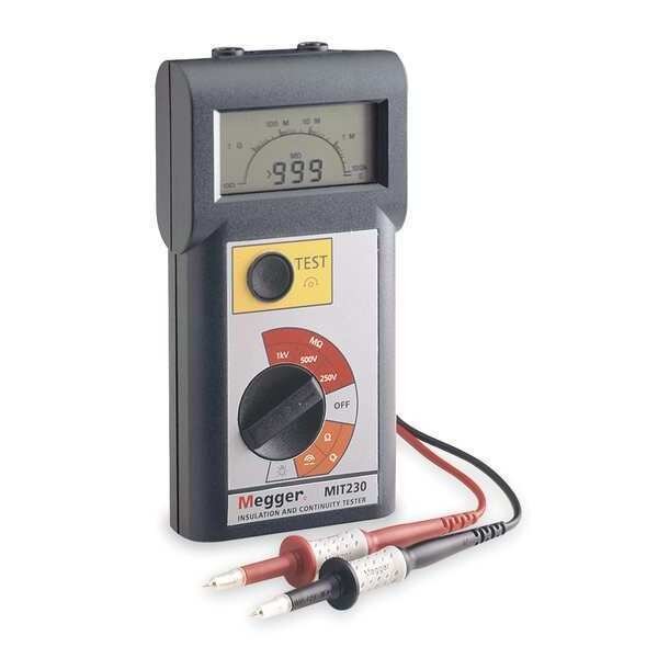 Battery Operated Megohmmeter, 1000VDC, Megger, Mfr#: MIT230