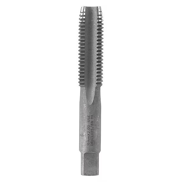 Straight Flute Hand Tap Plug, 4 Flutes, Vermont American, Mfr#: BPT12M150