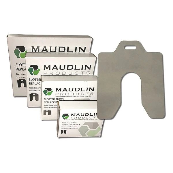 Slotted Shim C-4 x 4" x 0.020", Pk20, Maudlin Products, Mfr#: MSC020-20