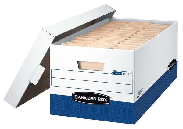 Banker Box, Ltr, 750Lb, Wht/Bllu, PK12, Bankers Box, Mfr#: 0063101