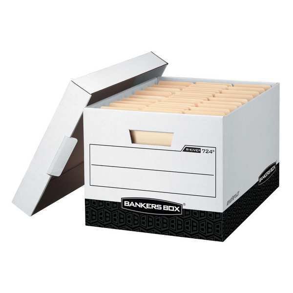Banker Box, Ltr/Lgl, Wht/Blk, PK12, Bankers Box, Mfr#: 00724